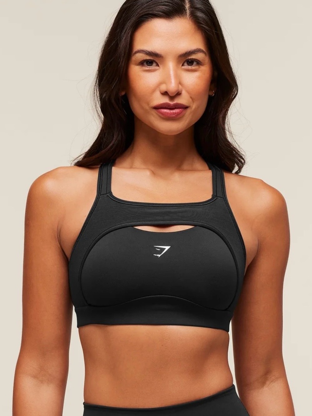 Gymshark Black Cutout High-Support Sports Bra